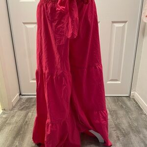 Pink Wide-Leg Pants